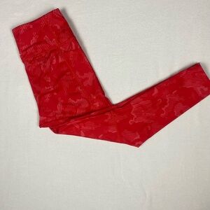 Reebok Red High-Waisted Leggings